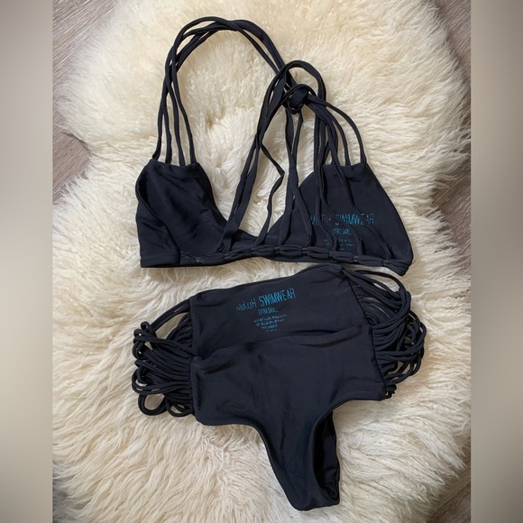 Mikoh Swimwear two piece bikini XS black - Picture 3 of 3